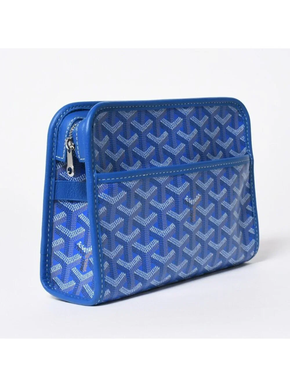 Goyard Jouvence PM Pouch Clutch Leather Blue
